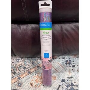 Cricut Premium Vinyl Holographic Sparkle Huckleberry Pink Glossy 24" X 48" NEW
